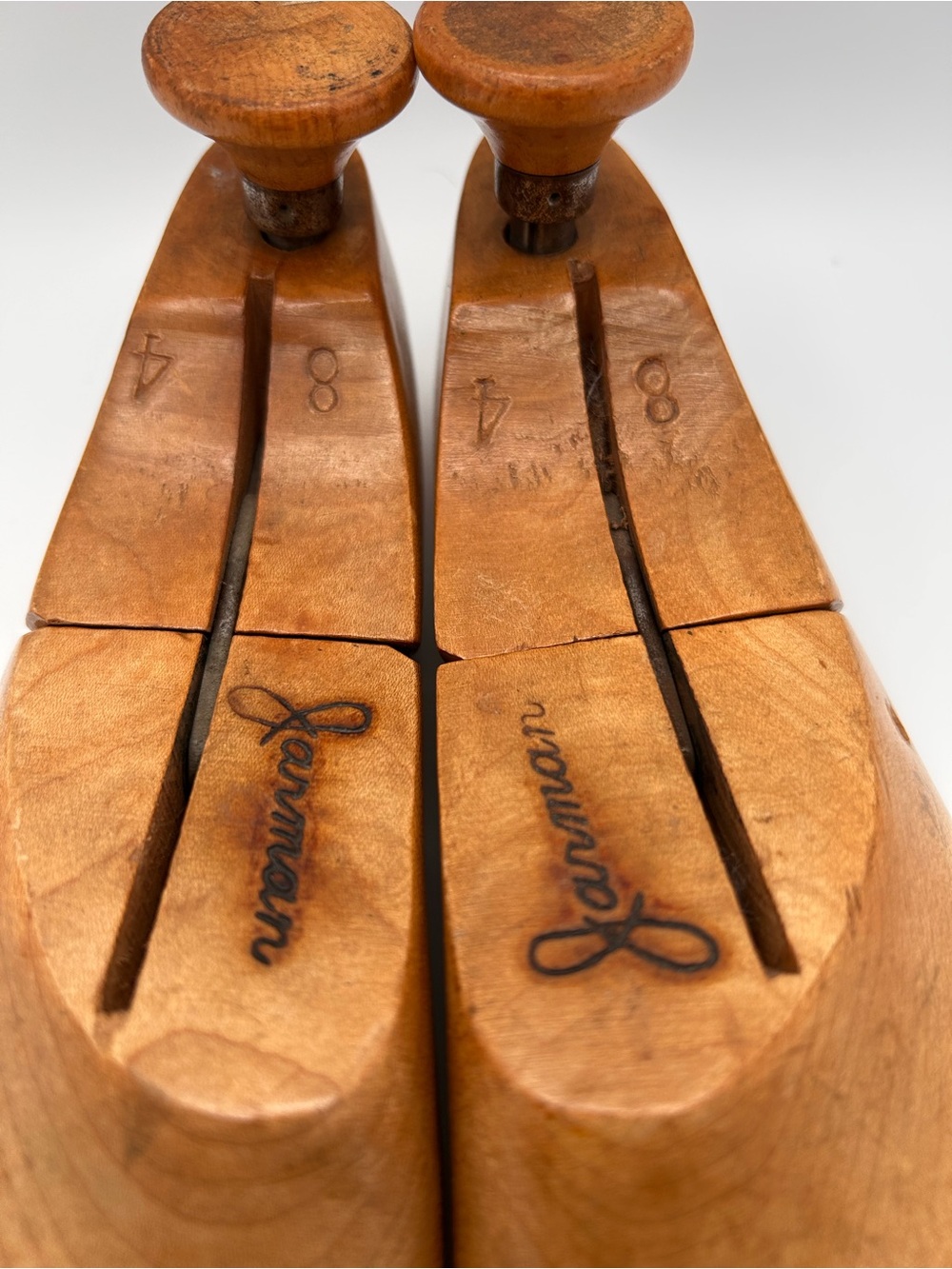 Vintage Jarmin Wooden Shoe Trees - Men’s Brown Shoe Stretchers size 8 - Picture 6 of 9